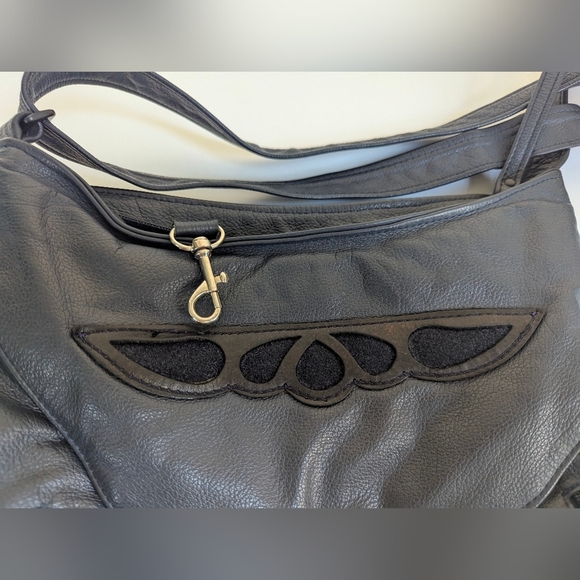 ACE Leather Goods Made in USA Hobo/Crossbody – Navy Leather Western - Picture 15 of 16